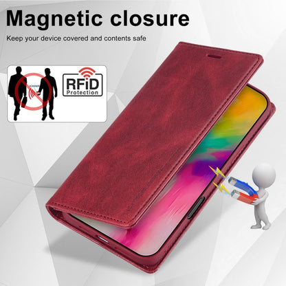 For iPhone 16 Pro LC.IMEEKE RFID Anti-theft Leather Phone Case(Red) - iPhone 16 Pro Cases by LC.IMEEKE | Online Shopping UK | buy2fix