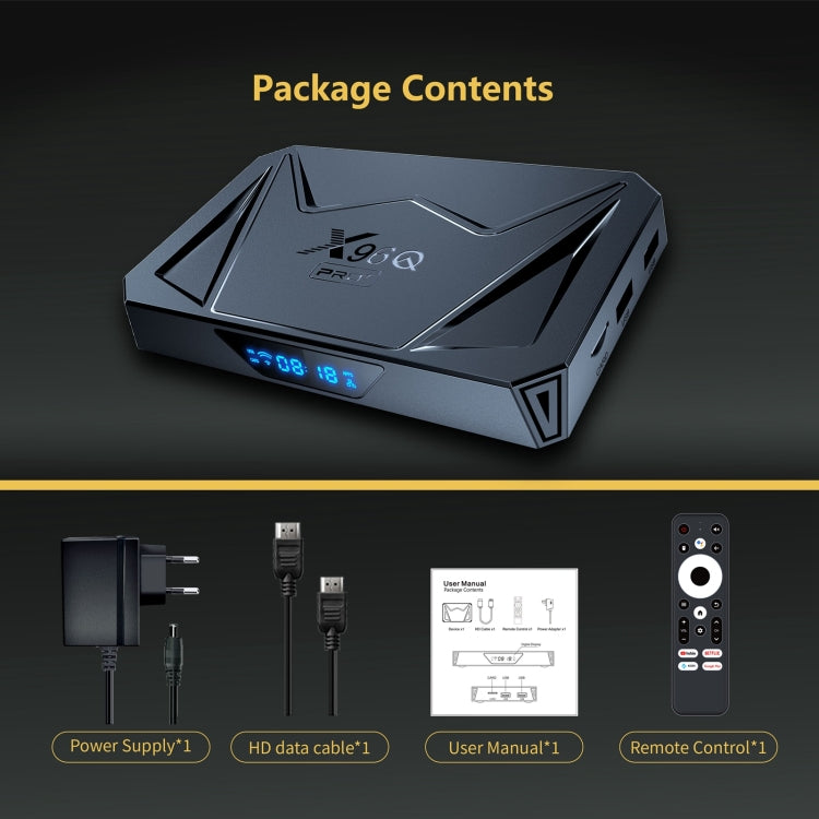 X96Q Pro+ Cortex-A55 Android 14 Octa-core CPU 4K HD Internet Set-top Box, RAM:2GB+16GB(UK Plug) - Others by buy2fix | Online Shopping UK | buy2fix