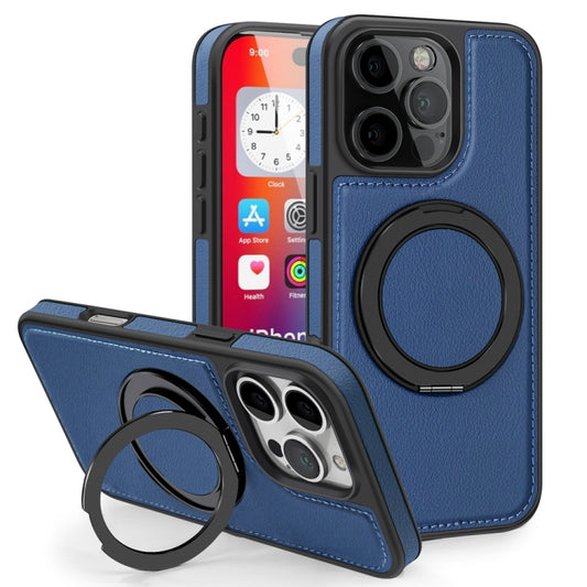 For iPhone 16 Pro Yashi 360 Degree Rotating MagSafe Holder Phone Case(Blue) - iPhone 16 Pro Cases by buy2fix | Online Shopping UK | buy2fix