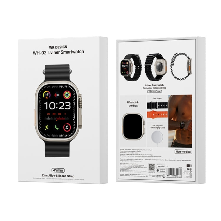 WK WH-02 Traveler 2.01 inch Smart Watch Supports Blood Oxygen Monitoring(Orange) - Smart Watches by WK | Online Shopping UK | buy2fix