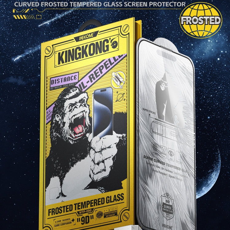 For iPhone 16 Pro WK WTP-090 Space King Kong 9D Curved Frosted Tempered Glass Film - iPhone 16 Pro Tempered Glass by WK | Online Shopping UK | buy2fix