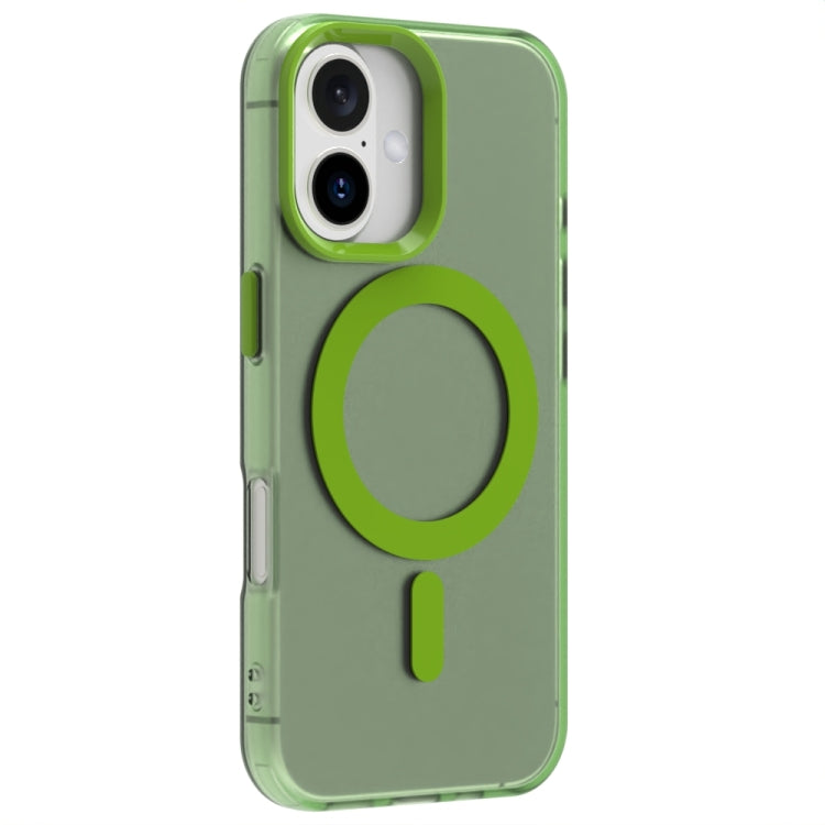 For iPhone 16 Plus Candy Magsafe PC Hybrid TPU Phone Case(Green) - iPhone 16 Plus Cases by buy2fix | Online Shopping UK | buy2fix