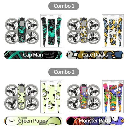 For DJI Neo 2pcs Combo Drone Body Protective Stickers(Green Puppy + Monster Party) - Stickers by Sunnylife | Online Shopping UK | buy2fix