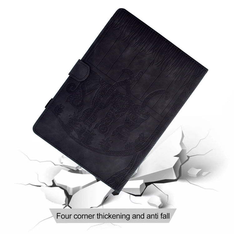 For Samsung Galaxy Tab S9 / S9 FE Cats Embossed Leather Smart Tablet Case(Black) - Galaxy Tab S9 Cases by buy2fix | Online Shopping UK | buy2fix