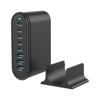 YMX-968 268W 5Type-C, 3USB 8-Ports Desktop Fast Charger, Plug Type:US Plug(Black) - Multifunction Charger by buy2fix | Online Shopping UK | buy2fix