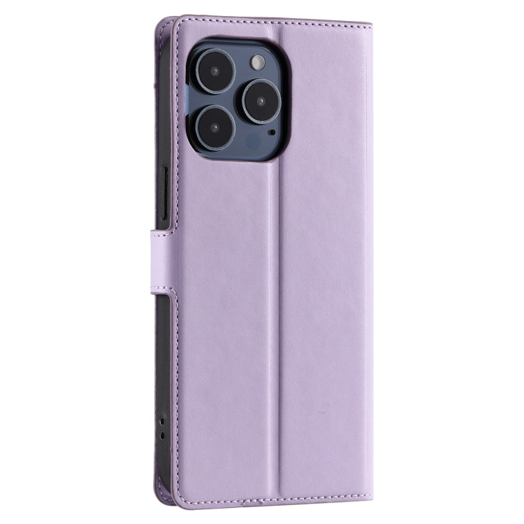 For iPhone 16 Pro Max Voltage Ultra-thin Dot Leather Phone Case(Purple) - iPhone 16 Pro Max Cases by buy2fix | Online Shopping UK | buy2fix