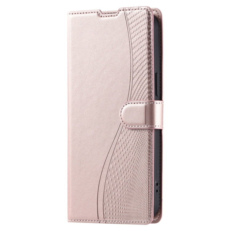 For iPhone 16 Pro Voltage Ultra-thin Dot Leather Phone Case(Rose Gold) - iPhone 16 Pro Cases by buy2fix | Online Shopping UK | buy2fix