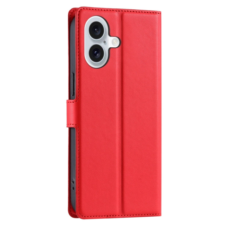 For iPhone 16 Voltage Ultra-thin Dot Leather Phone Case(Red) - iPhone 16 Cases by buy2fix | Online Shopping UK | buy2fix