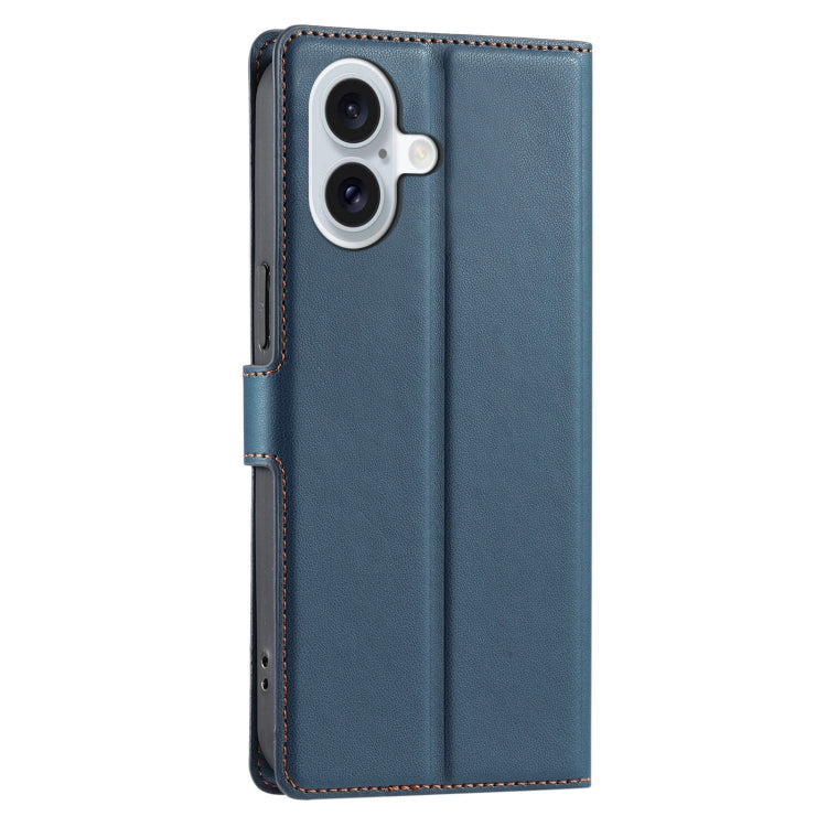 For iPhone 16 Voltage Ultra-thin Dot Leather Phone Case(Blue) - iPhone 16 Cases by buy2fix | Online Shopping UK | buy2fix