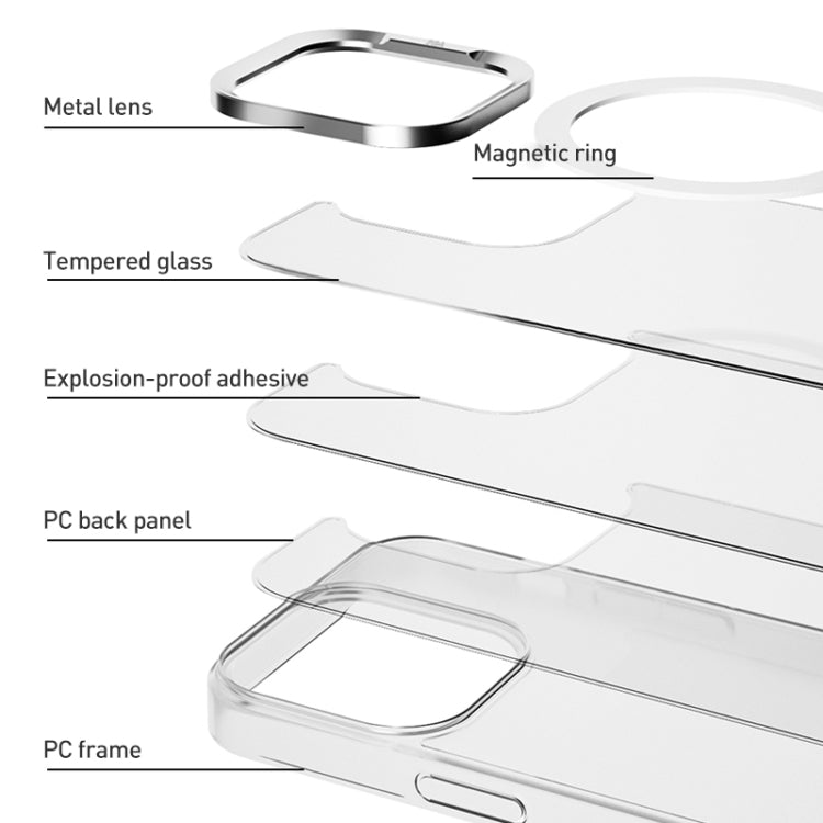 For iPhone 16 Plus ZGA Magsafe Clear PC Tempered Glass Phone Case(Transparent) - iPhone 16 Plus Cases by ZGA | Online Shopping UK | buy2fix