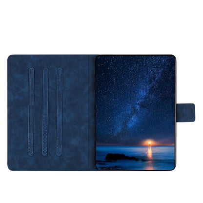 For iPad Air 11 2025 / 2024 Embossed Couple Cat Smart Tablet Leather Case(Blue) - iPad Air 11 2025 / 2024 Cases by buy2fix | Online Shopping UK | buy2fix