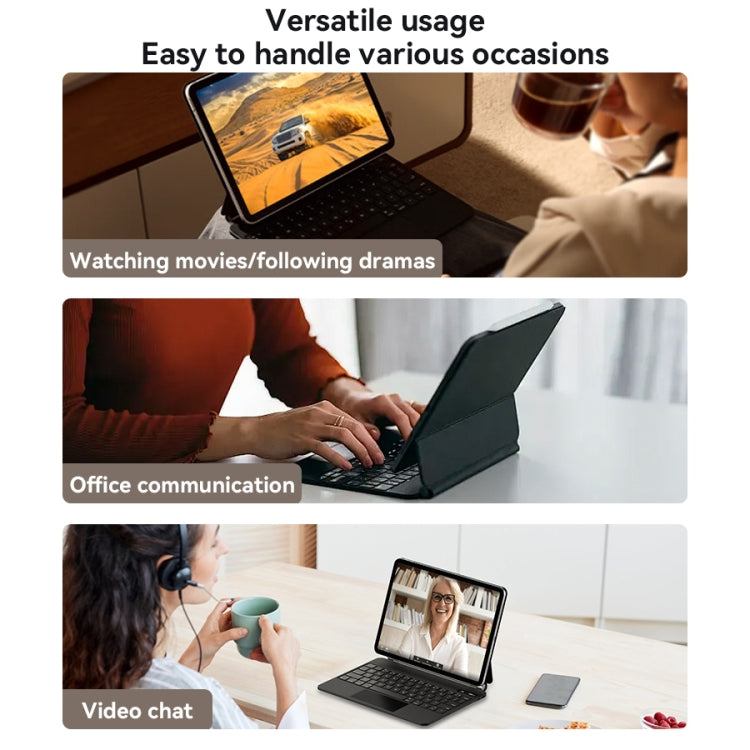 For iPad 10th Gen 10.9 2022 Yesido Dual-sided Clip Digital Display Magnetic Keyboard Leather Case(Black) - Universal by Yesido | Online Shopping UK | buy2fix