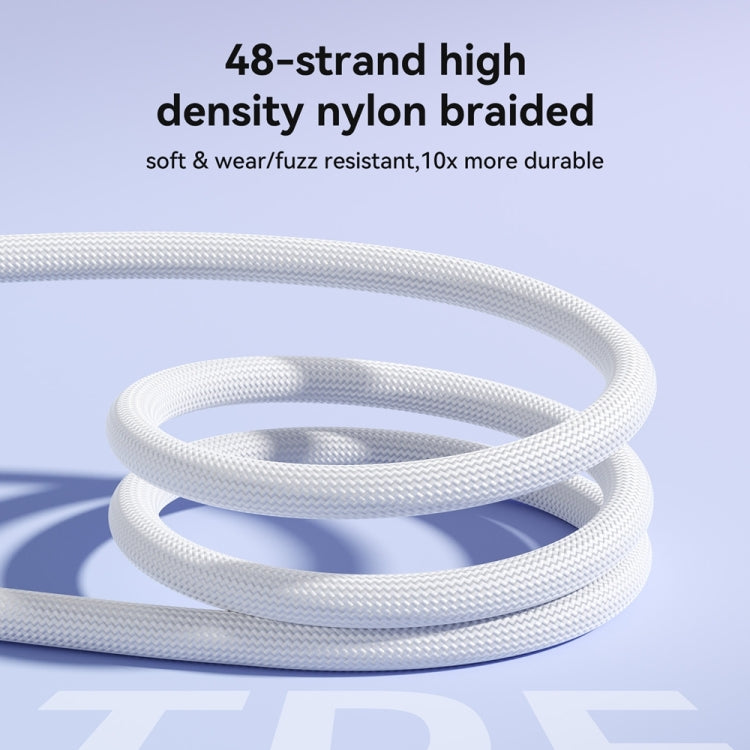 JOYROOM S-A42 Crystal Clear Series Fast Charging Data Cable, Type-C to 8 Pin Cable, Length: 1.2m(White) - 2 in 1 Cable by JOYROOM | Online Shopping UK | buy2fix