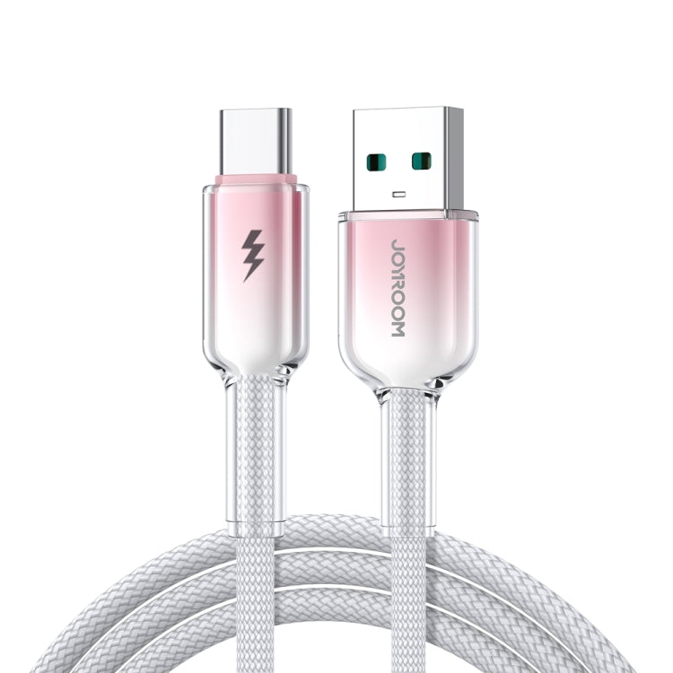 JOYROOM S-A42 Crystal Clear Series Fast Charging Data Cable, USB to Type-C Cable, Length: 1.2m(White) - USB-C & Type-C Cable by JOYROOM | Online Shopping UK | buy2fix