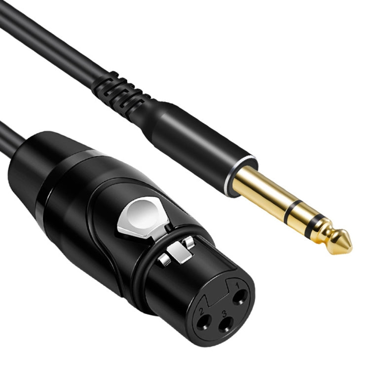 6.35mm to XRL Canon Female Dual Channel Microphone Audio Cable, Length:10m(Black) - Microphone Audio Cable & Connector by buy2fix | Online Shopping UK | buy2fix