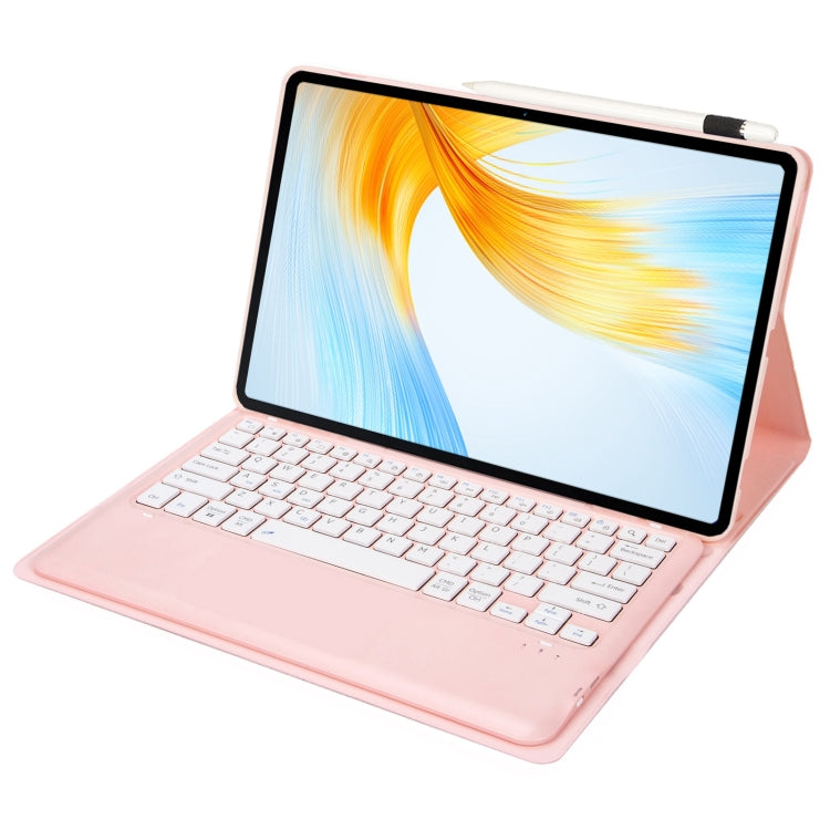 For Huawei MatePad Air 12 2024 Ultra-thin Detachable Bluetooth Keyboard Leather Tablet Case(Pink White) - Huawei Keyboard by buy2fix | Online Shopping UK | buy2fix