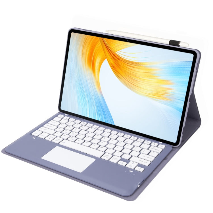 For Huawei MatePad Air 12 2024 Ultra-thin Detachable Bluetooth Keyboard Leather Tablet Case with Touchpad(Lavender White) - Huawei Keyboard by buy2fix | Online Shopping UK | buy2fix