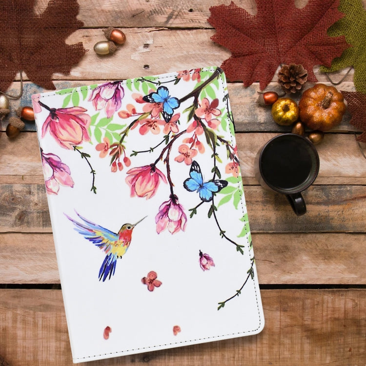 For Samsung Galaxy Tab S5e Painted Pattern Leather Tablet Case(Flowers Bird) - Tab S5E 10.5 T720 / T725 by buy2fix | Online Shopping UK | buy2fix