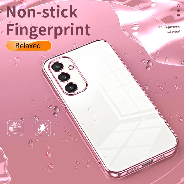 For Samsung Galaxy S25 5G Transparent Plating Fine Hole Phone Case(Transparent) - Galaxy S25 5G Cases by buy2fix | Online Shopping UK | buy2fix