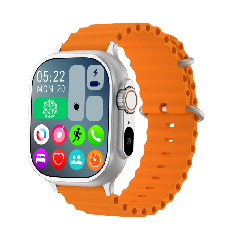 LEMFO LF40 2.01 inch Bluetooth Call Smart Watch, Support Heart Rate / Blood Oxygen(Silver Orange) - Smart Watches by LEMFO | Online Shopping UK | buy2fix