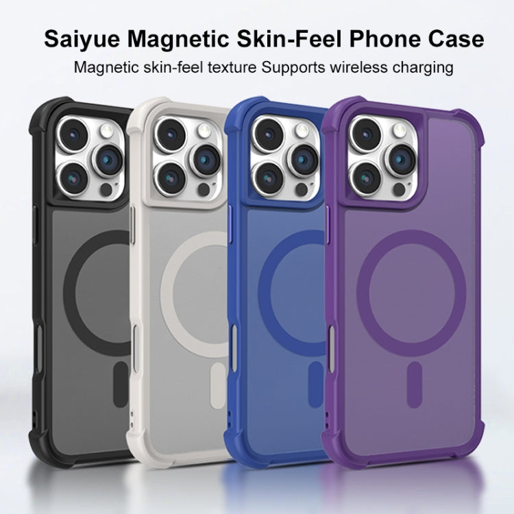 For iPhone 16 Pro Max Skin Feel MagSafe Phone Case(Purple) - iPhone 16 Pro Max Cases by buy2fix | Online Shopping UK | buy2fix