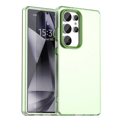 For Samsung Galaxy S25 Ultra 5G Candy PC Hybrid TPU Shockproof Phone Case(Green) - Galaxy S25 Ultra 5G Cases by buy2fix | Online Shopping UK | buy2fix