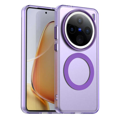 For vivo X200 Pro mini Candy Magsafe PC Hybrid TPU Phone Case(Purple) - X200 Pro mini Cases by buy2fix | Online Shopping UK | buy2fix