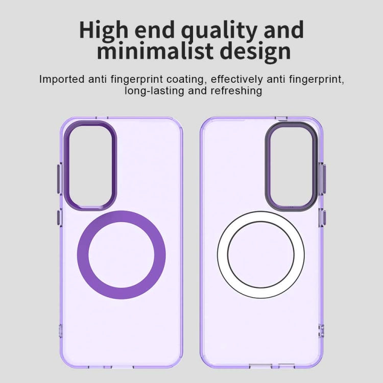 For Samsung Galaxy S25 5G Candy Magsafe PC Hybrid TPU Phone Case(Purple) - Galaxy S25 5G Cases by buy2fix | Online Shopping UK | buy2fix