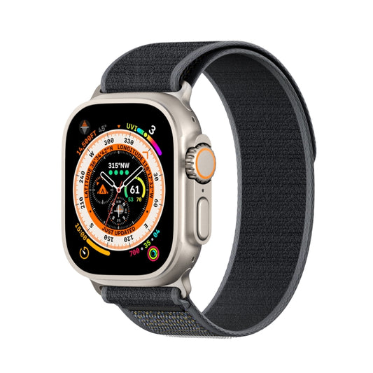 For Apple Watch 46mm / 49mm / 45mm / 44mm DUX DUCIS YJ Series Nylon Watch Band(Black Grey) - Watch Bands by DUX DUCIS | Online Shopping UK | buy2fix