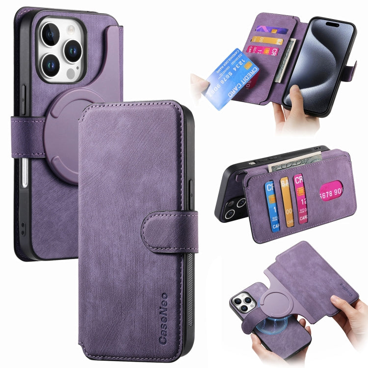 For iPhone 16 Pro CaseNeo MagSafe RFID Anti-theft Retro Leather Phone Case(Purple) - iPhone 16 Pro Cases by CaseNeo | Online Shopping UK | buy2fix