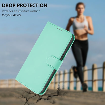 For Sony Xperia 5 VI 2024 Skin Feel Solid Color Leather Phone Case with Lanyard(Mint Green) - Sony Cases by buy2fix | Online Shopping UK | buy2fix