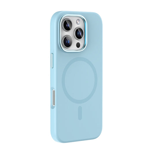 For iPhone 16 Pro Max Mutural Karen Series Liquid Silicone MagSafe Magnetic Phone Case(Sky Blue) - iPhone 16 Pro Max Cases by Mutural | Online Shopping UK | buy2fix