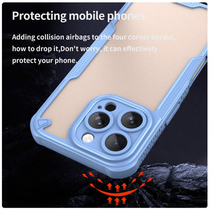 For iPhone 16 Pro Max Armor Glaze PC Hybrid TPU Phone Case(Blue) - iPhone 16 Pro Max Cases by buy2fix | Online Shopping UK | buy2fix