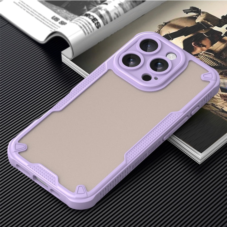 For iPhone 16 Pro Max Armor Glaze PC Hybrid TPU Phone Case(Purple) - iPhone 16 Pro Max Cases by buy2fix | Online Shopping UK | buy2fix