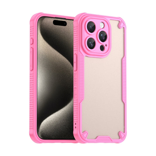 For iPhone 14 Pro Max Armor Glaze PC Hybrid TPU Phone Case(Pink) - iPhone 14 Pro Max Cases by buy2fix | Online Shopping UK | buy2fix