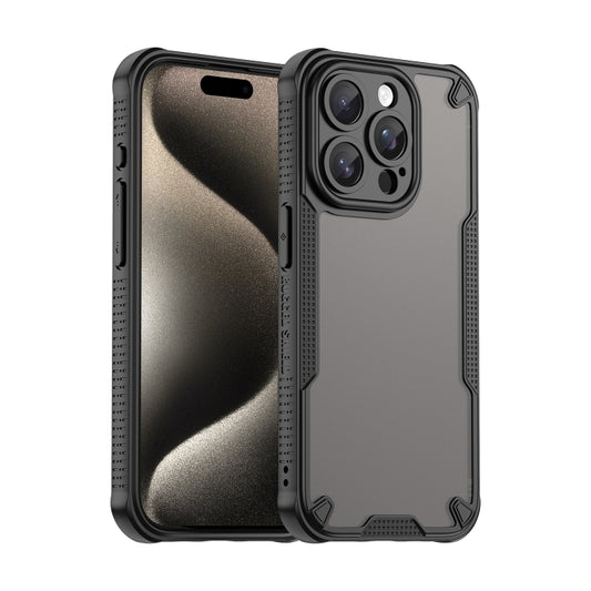 For iPhone 14 Pro Max Armor Glaze PC Hybrid TPU Phone Case(Black) - iPhone 14 Pro Max Cases by buy2fix | Online Shopping UK | buy2fix