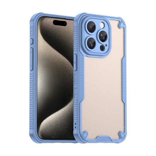 For iPhone 14 Pro Max Armor Glaze PC Hybrid TPU Phone Case(Blue) - iPhone 14 Pro Max Cases by buy2fix | Online Shopping UK | buy2fix