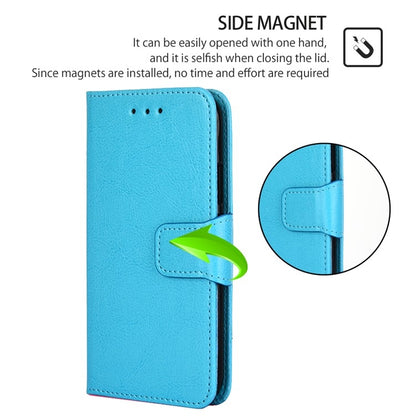 For iPhone 16 Pro Crystal Texture Leather Phone Case(Sky Blue) - iPhone 16 Pro Cases by buy2fix | Online Shopping UK | buy2fix