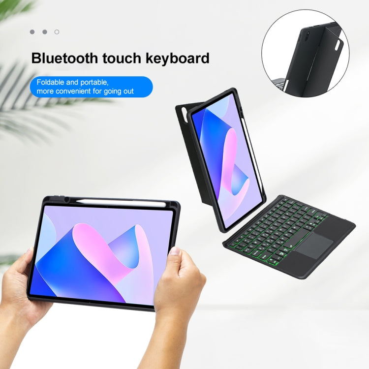 For Huawei MatePad 11 2023 Detachable Backlit Bluetooth Keyboard Leather Case with Touchpad(Black) - Huawei Keyboard by buy2fix | Online Shopping UK | buy2fix