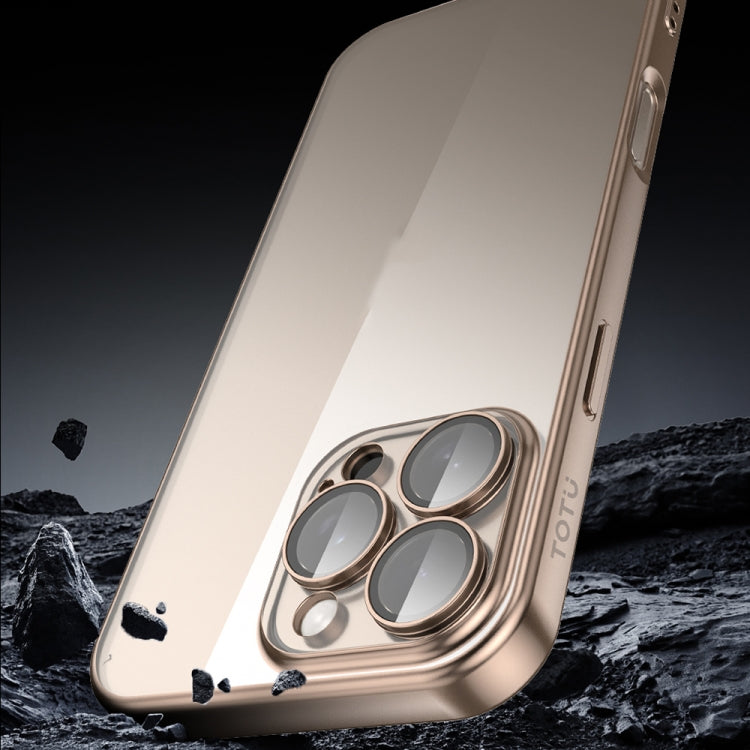 For iPhone 16 TOTU PC-2 Soft Jane Series Electroplated TPU Phone Case with Lens Film(Black) - iPhone 16 Cases by TOTUDESIGN | Online Shopping UK | buy2fix