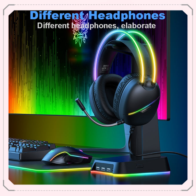 ONIKUMA X33 Head-mounted RGB Light E-Sports Gaming Headset, Cable Length: 2m(Black) - Multimedia Headset by ONIKUMA | Online Shopping UK | buy2fix