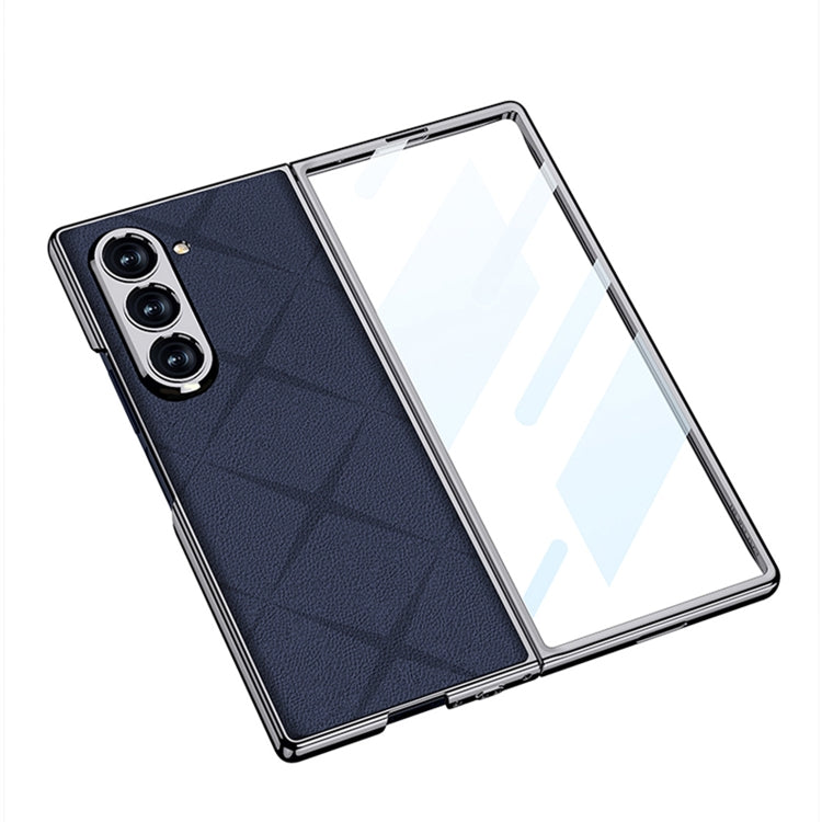 For Samsung Galaxy Z Fold6 GKK Integrated Asterism Plating Leather Full Coverage Phone Case(Blue) - Galaxy Z Fold6 5G Cases by GKK | Online Shopping UK | buy2fix