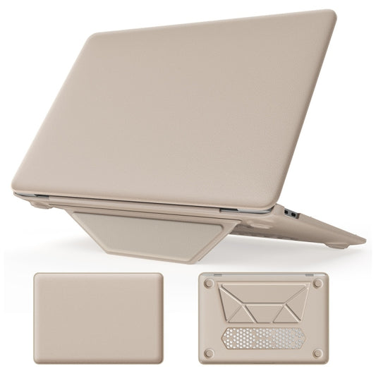 For MacBook Air 13.3 inch A2337 Business Magnetic Holder PC + PU Laptop Protective Case(Gold) - MacBook Air Cases by buy2fix | Online Shopping UK | buy2fix