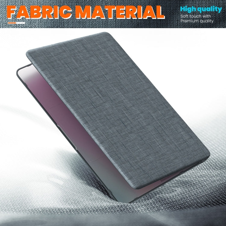 For MacBook Air 13.3 inch A2337 Fabric Magnetic Holder Laptop Protective Case(Grey) - MacBook Air Cases by buy2fix | Online Shopping UK | buy2fix