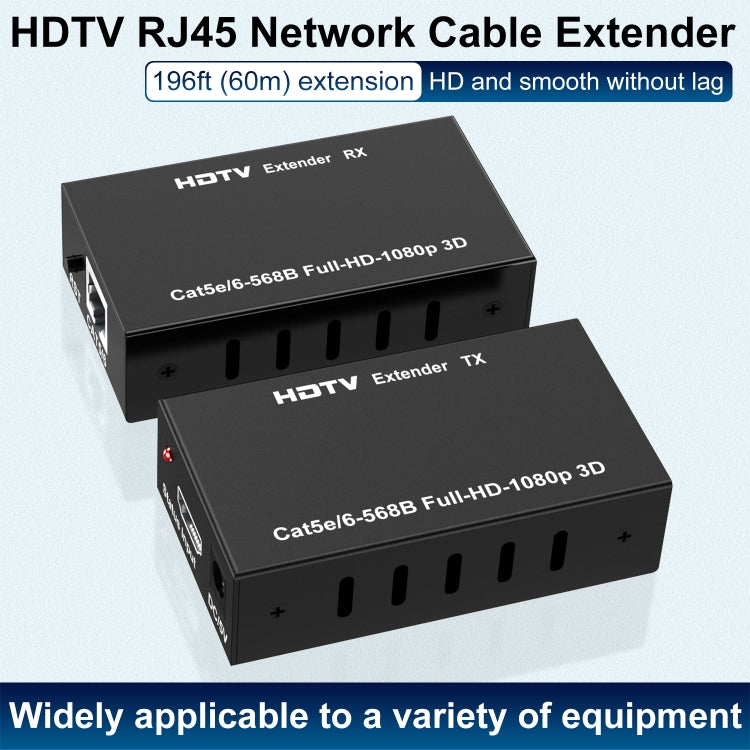 60m HDTV RJ45 Network Cable Extender, Plug:US Plug - Amplifier by buy2fix | Online Shopping UK | buy2fix