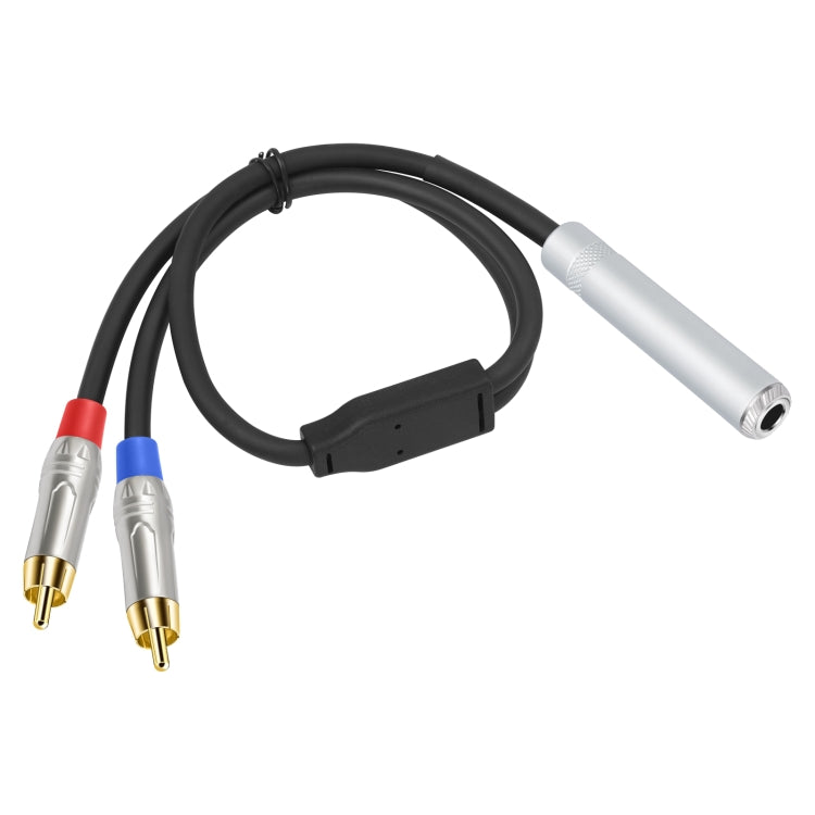 6.35mm 1/4 TRS Stereo Female to Dual RCA Male Y-type Audio Cable, Length:50cm - Microphone Audio Cable & Connector by buy2fix | Online Shopping UK | buy2fix