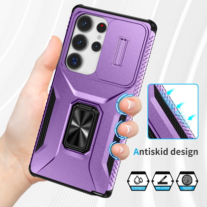 For Samsung Galaxy S25 Ultra 5G Sliding Camshield Holder Phone Case(Purple) - Galaxy S25 Ultra 5G Cases by buy2fix | Online Shopping UK | buy2fix