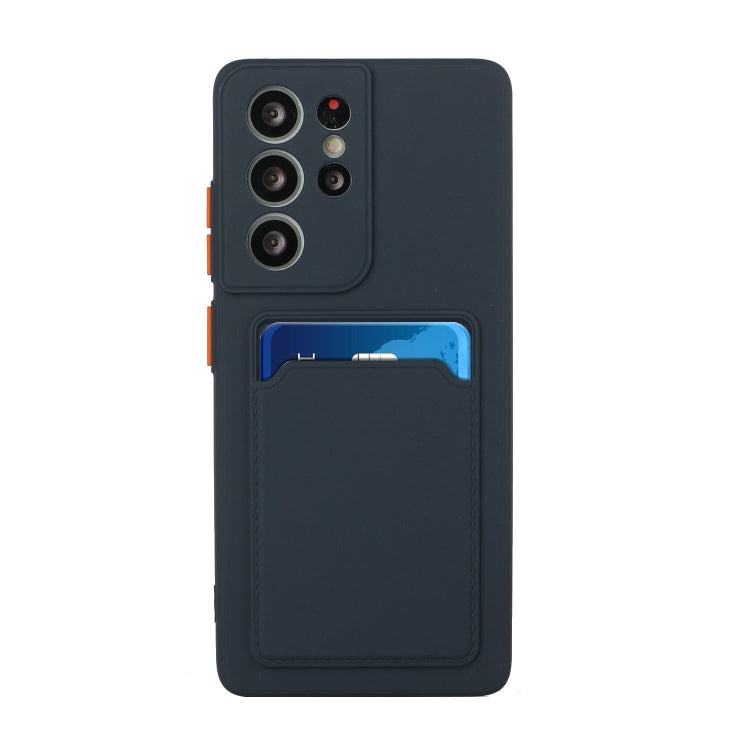 For Samsung Galaxy S25 Ultra 5G Card Slot Design Shockproof TPU Phone Case(Dark Blue) - Galaxy S25 Ultra 5G Cases by buy2fix | Online Shopping UK | buy2fix