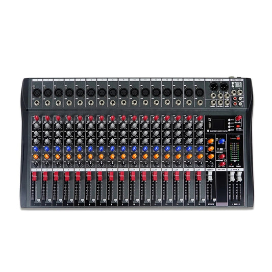 XTUGA CT160X 16-Channels Audio Mixer DJ Mixing Console with 48V Power Supply(US Plug) - Live Sound Effects Processors by XTUGA | Online Shopping UK | buy2fix