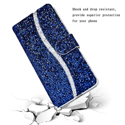 For Samsung Galaxy S25+ 5G Glitter Powder Filp Leather Phone Case(Blue) - Galaxy S25+ 5G Cases by buy2fix | Online Shopping UK | buy2fix